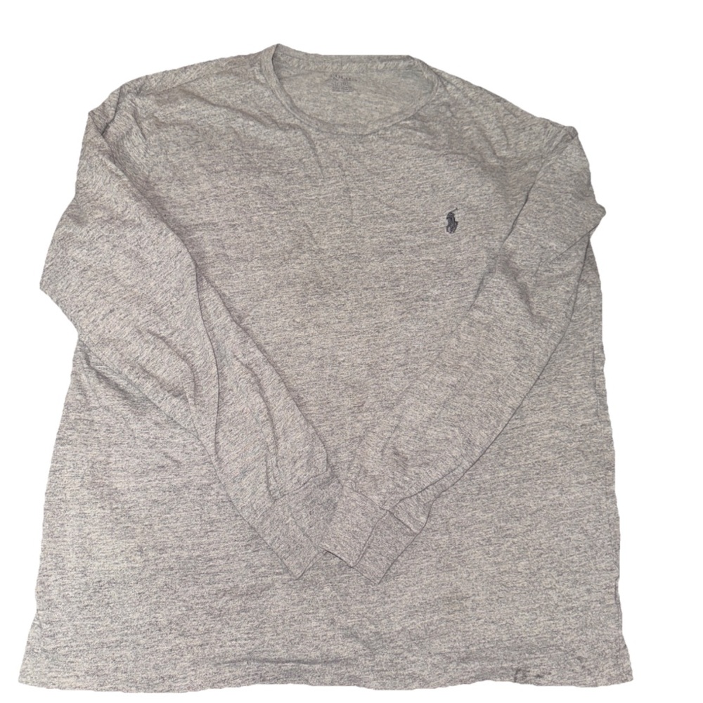 Polo Ralph Lauren Heather Gray Long Sleeve Tee Men’s Size Large
